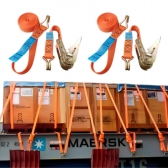 Cinta Catraca 4,5 metros 500kg Carga Amaração Gancho Aço