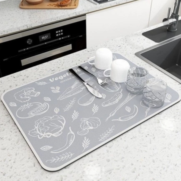 Tapete escorredor de Louça em Microfibra Super absorvente Dobrável Aparador de Louça