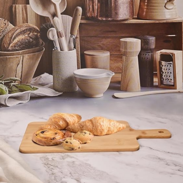Tábua De Corte De Madeira 37x15cm Multiuso Tábua De Cozinha Para Cortar Alimentos Queijos e petiscos