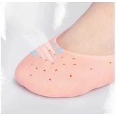Meia Silicone Hidratante Pé Calcanhar Antiderrapante Aumento pes Protetor Silicone Pe Sapato Par de Meia Palmilha