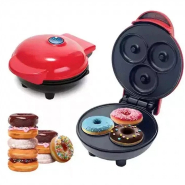 Mini Máquina De Donuts Elétrica 3 Furos Rápido 110V