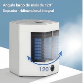 Mini Ar Condicionado Climatizador Usb Portátil Umidificador Cor Branco E Cinza Voltagem 110V