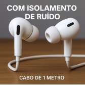 Fone de Ouvido Com Fio Tipo-C Borrachinha Borracha Anti-Ruído Com Microfone Premium Universal