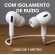 Fone de Ouvido Com Fio Tipo-C Borrachinha Borracha Anti-Ruído Com Microfone Premium Universal