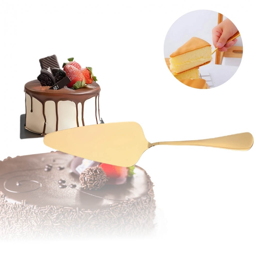 Modus Espatula Para Bolo Aço Inox Positano Dourada