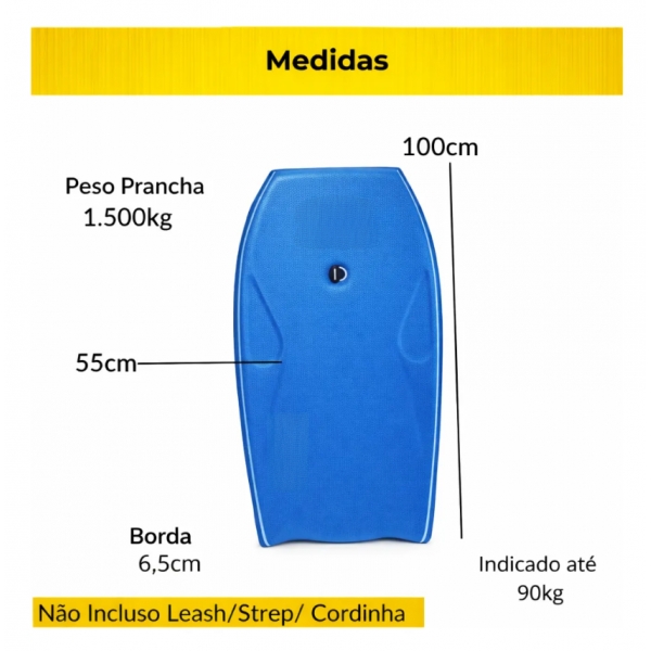 Prancha Surf Bodyboard Grande 96cm Para Praia E Piscina