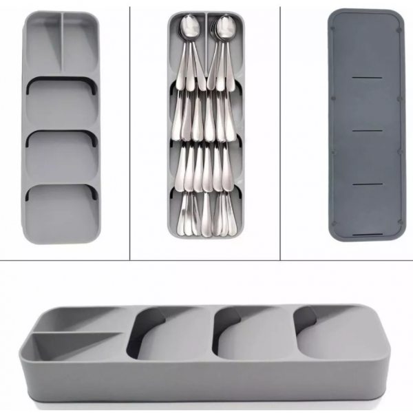 Porta Talheres Gaveta Organizador Separador Cozinha Colher Garfo Faca Divisoria Pratico Casa