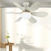 Ventilador De Teto Silencioso Econômico Com Luz Led Lâmpada