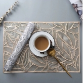 Descanso de prato Americano Sousplat Mesa Descanso De Mesa Posta Jantar Design de recorte de folhas