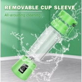 Mini Liquidificador Portátil Recarregável Com 6 Lâminas 380ML Cabo USB