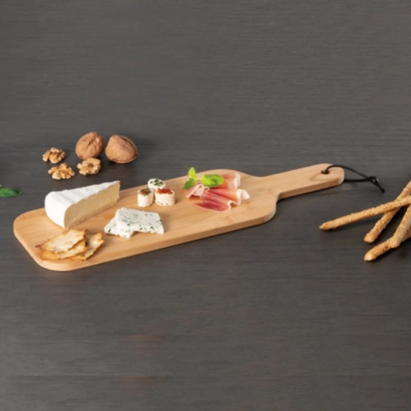 Tábua De Corte De Madeira 37x15cm Multiuso Tábua De Cozinha Para Cortar Alimentos Queijos e petiscos