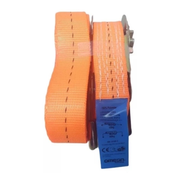 Cinta Catraca 4,5 metros 500kg Carga Amaração Gancho Aço