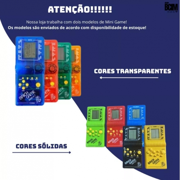 Kit com 50 Super Mini Game Retro Brinck Game Portátil 9999 jogos