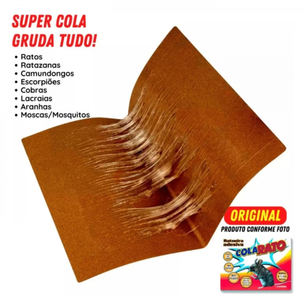 Ratoeira Adesiva Cola Forte Pega Rato Roedor