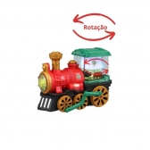 Trenzinho Com Fumaça Luzes E Som Brinquedo Interativo Vermelho/amarelo/verde