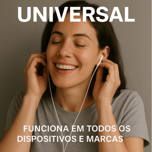 Fone de Ouvido Com Fio Tipo-C Borrachinha Borracha Anti-Ruído Com Microfone Premium Universal