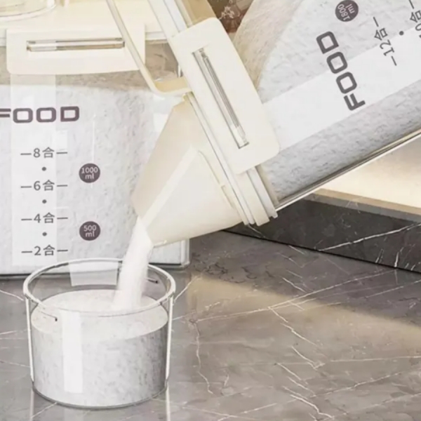 Pote Ração Hermetico Medidor Organizador Acrilico 1 Litro