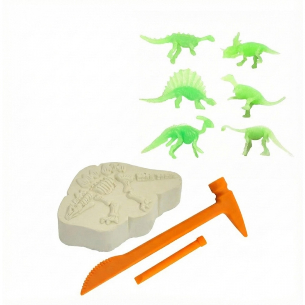 Kit Escavacao Fossil Colecao Dinossauro Arqueologia Dino