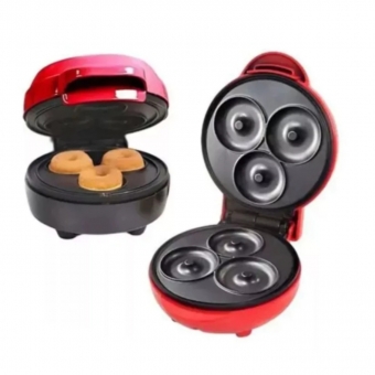Mini Máquina De Donuts Elétrica 3 Furos Rápido 110V