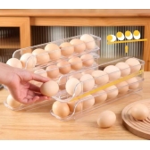 Porta Ovos Suporte 3 Andares Rolante Para 21 Ovos Dispenser Armazena e organizador de Geladeira