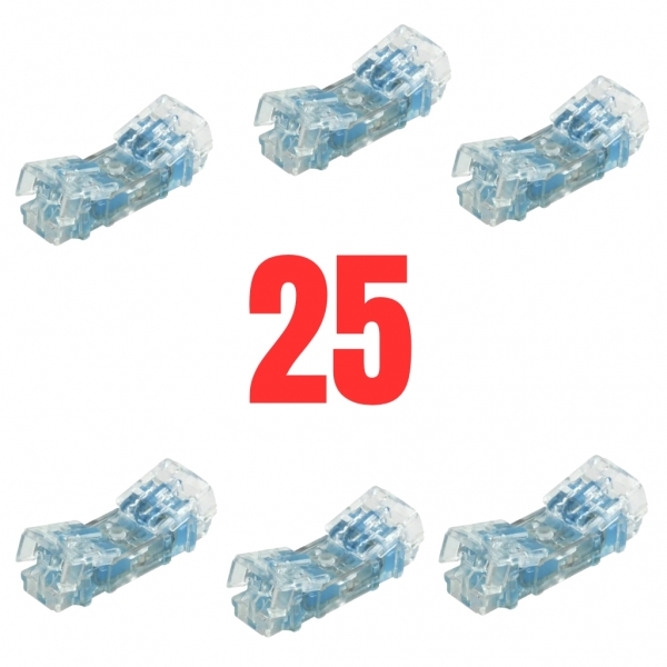 Kit 25 Conectores De Emenda Linear C/gel 101e Bargoa Cor Branco