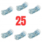 Kit 25 Conectores De Emenda Linear C/gel 101e Bargoa Cor Branco