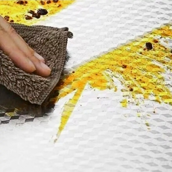 Papel Aluminio Adesivo Parede Cocina Resiste Calor 0.4x3m A0