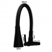 Torneira Gourmet Parede Cozinha Pia Dois Jatos Preta Abs