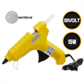 Pistola De Cola Quente Bivolt Profissional 15w 2 Bastão - 7mm