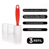 Kit Rolo Adesivo para Pelos com 2 Refis Removedor de Pelos
