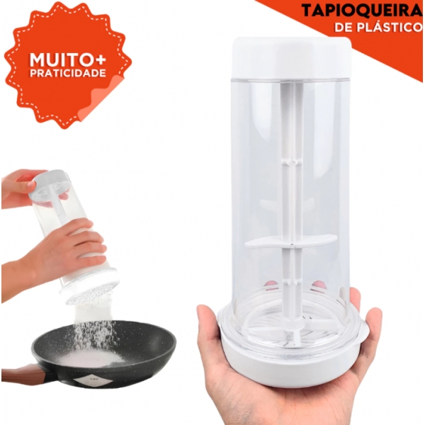 Tapioqueira Peneira e Armazena Polvilhador De Tapioca Armazena Beiju - Diversas Cores - NL