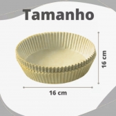 Kit 100 Pçs Forma De Airfryer Descartável Redondo Antiaderente