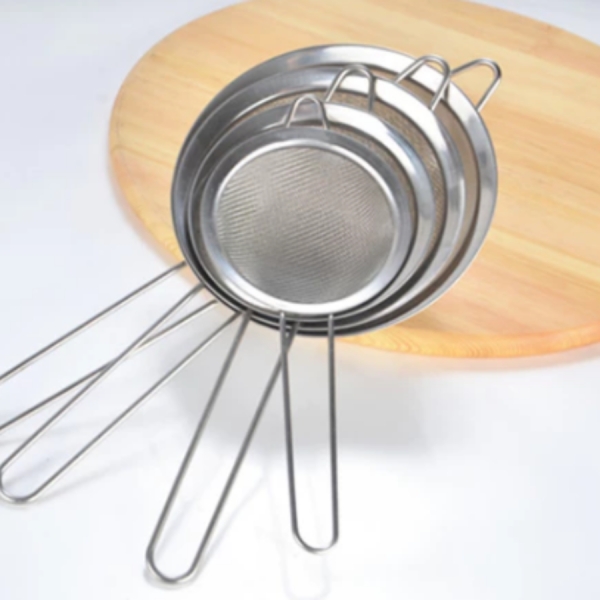 3 Pçs Peneira Coador Em Aço Inox Para Cozinha 3 Tamanhos P M G 8/10/12CM