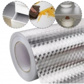 Papel Aluminio Adesivo Parede Cocina Resiste Calor 0.4x3m A0