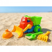 Carregadeira Escavadeira Trator Plastico Praia C/ 5 Peças