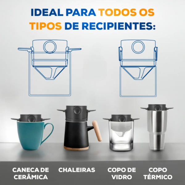 Mini Coador De Café Mini Filtro Individual Inox