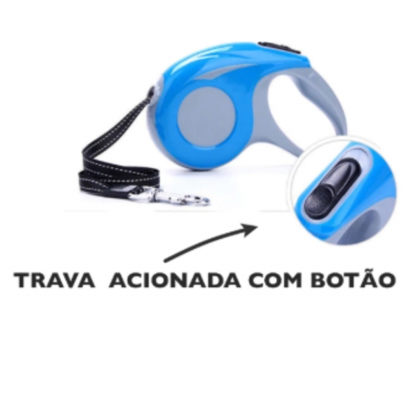 Guia para Cães 5M Cachorro com trela Retrátil Automática com Trava Corda Pequeno E Grande Porte
