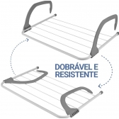Varal Portátil De Janela Apartamento Varanda Seca Roupas Retrátil