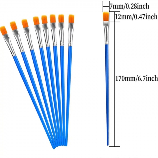 Kit 6 Conjunto De Pincéis Para Pintura Artistica Acrílicos
