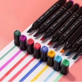Kit 24 Canetinhas Com Livro De Colorir Capa Dura Marca Texto Duas Pontas