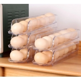 Porta Ovos Suporte 3 Andares Rolante Para 21 Ovos Dispenser Armazena e organizador de Geladeira