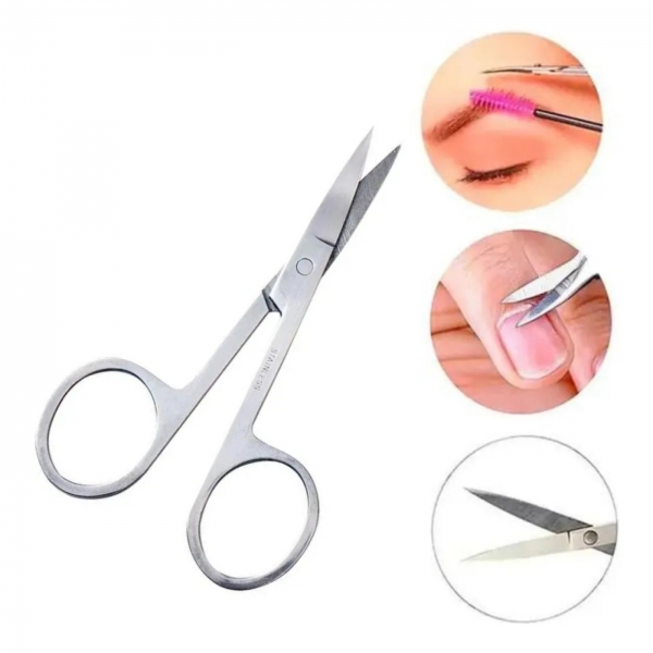 Tesoura Para Unhas Ponta Curva De Inox 9Cm
