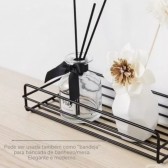 Suporte Retangular Aço Inox Organização De Banheiro Cozinha