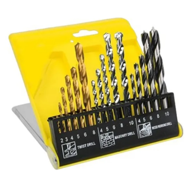 KIT BROCAS MADEIRA FERRO CONCRETO 16 PEÇAS