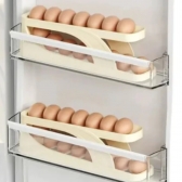 Porta Ovos De 2 Andares Dispenser Automático De Ovos Para Refrigerador Rolling Egg Holder