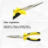 Alicate De Bico Fino Longo 6 Polegadas 165Mm Cabo Emborracha