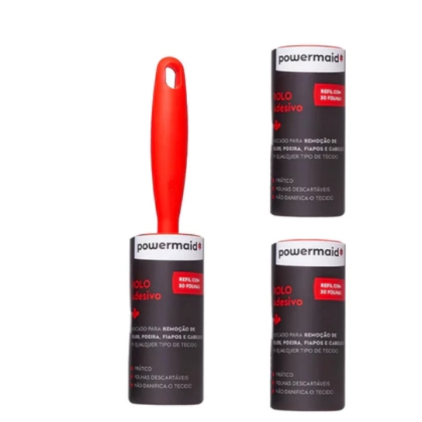 Kit Rolo Adesivo para Pelos com 2 Refis Removedor de Pelos