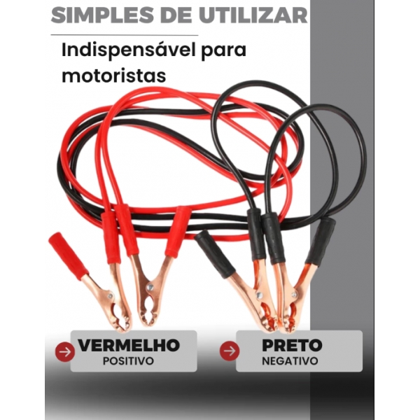 Cabo Chupeta Transferência 500 Amp Carro Caminhão Bateria Carga 10 MM Auxiliar de Partida
