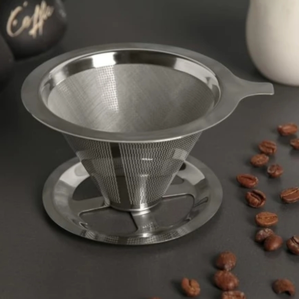 Filtro De Café 103 Inox - Coador de Café Grande Sem Uso De Papel