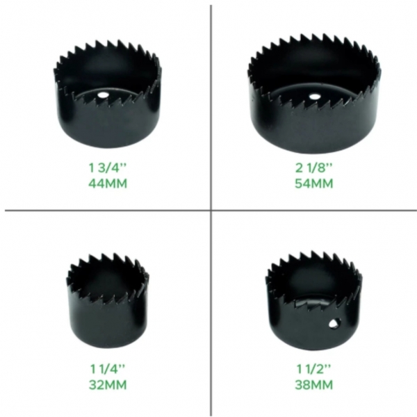 Jogo Serra Copo Kit 5 Peças Para Madeira Gesso Pvc Plástico